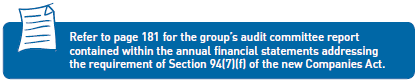 Report of the audit committee